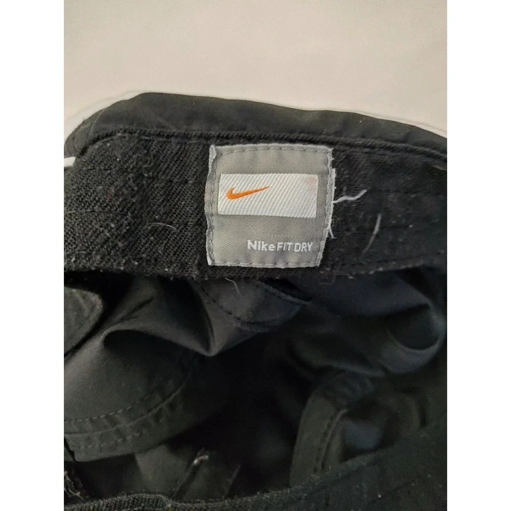 Nike 5 Five Panel Hat‎ Fit Dry Black Single Swoosh RARE Grey Tag 90s vintage